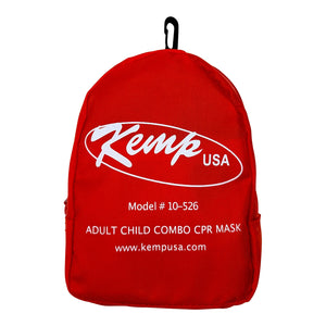 Kemp USA CPR Mask Adult/ Child & Infant Combo with Gloves & Wipe in Soft Case Pouch - Default Title