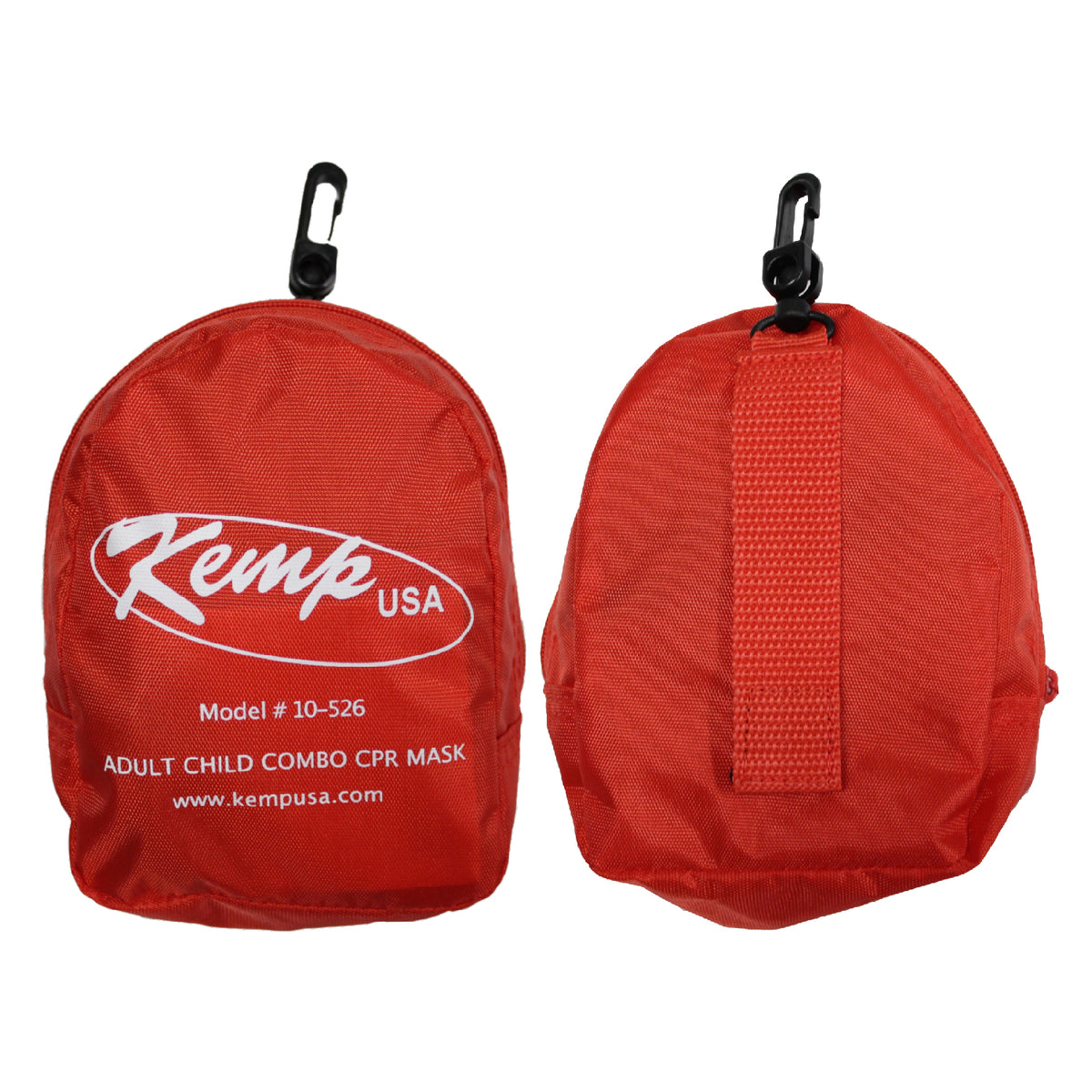 Kemp USA CPR Mask Adult/ Child & Infant Combo with Gloves & Wipe in Soft Case Pouch - Default Title