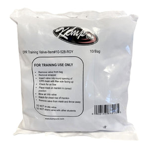 Kemp USA CPR Training Mask Kit with CPR Mask Cuffs & Training Valves (10 Sets) - Default Title