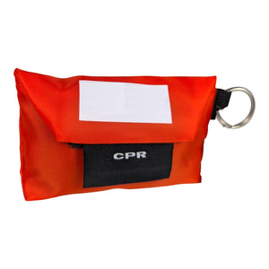 Kemp USA CPR Face / Mouth Disposable Shield - w/ Nitrile Gloves in Keychain Pouch