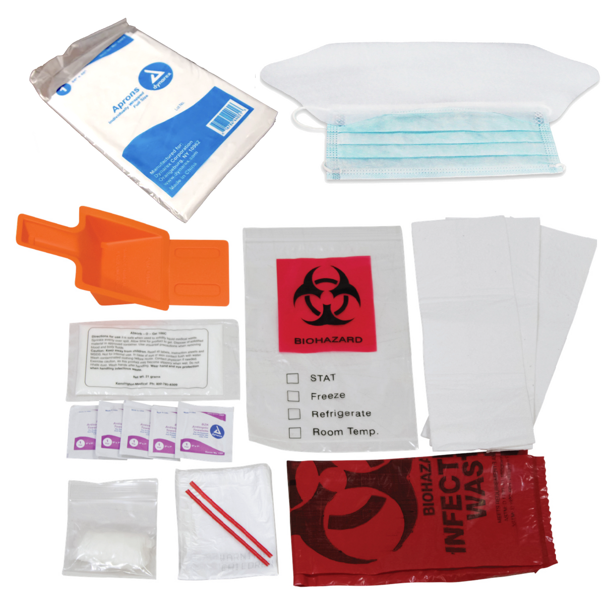 Kemp USA Bloodborne Pathogen Kit in Plastic Case - Default Title