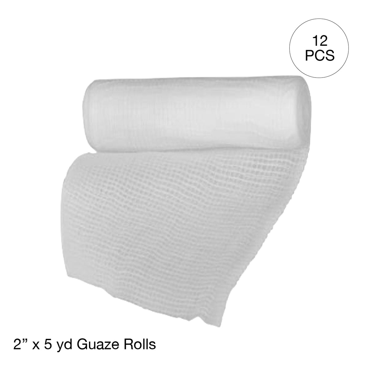 Kemp USA Gauze Bandage Roll - Non-Sterile (2" x 4.1 yd) (12 pcs)