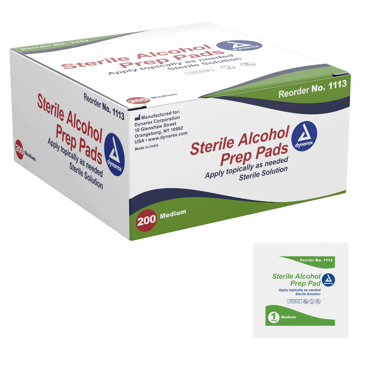 Kemp USA Alcohol Prep Pads, Sterile - (2,000 pcs)