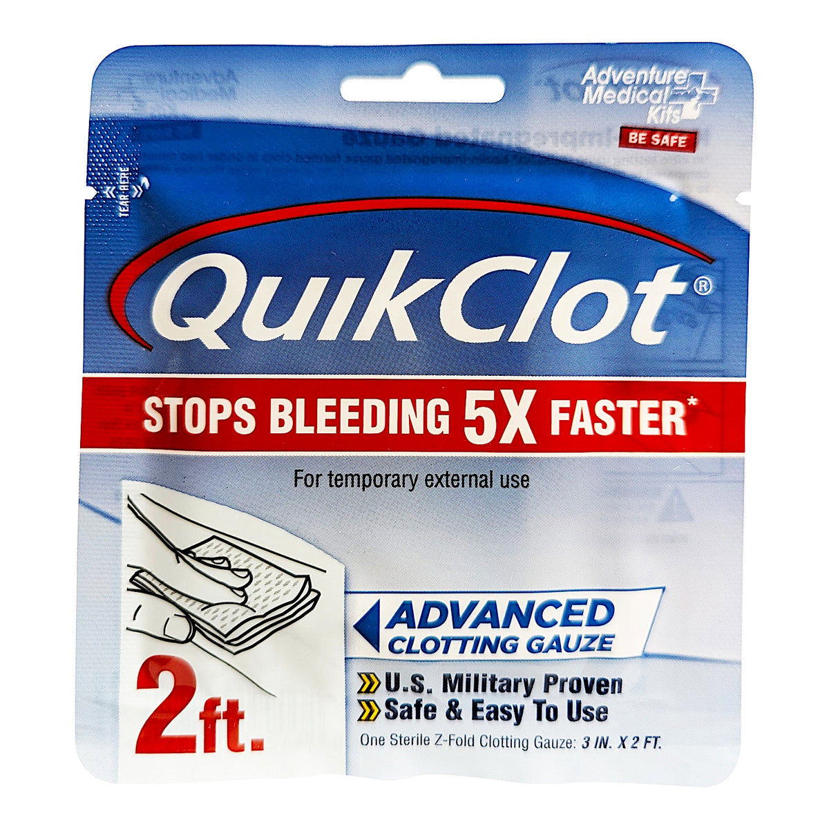 QuikClot® Stops Bleeding, Advanced Clotting Gauze 3" x 24" - Default Title