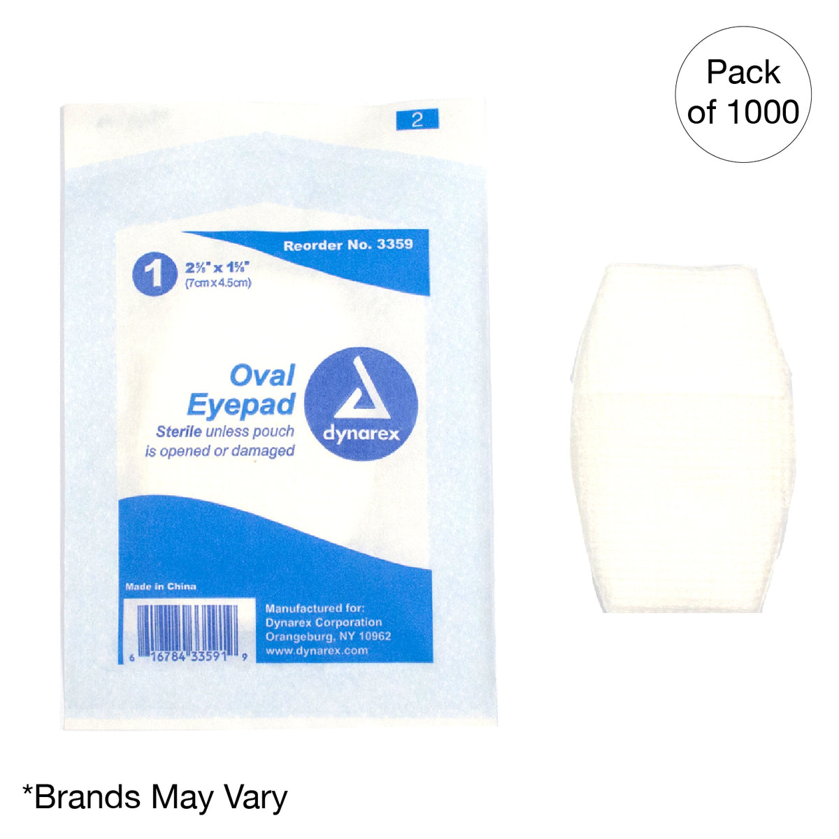 Kemp USA Oval Eye Pad, Sterile (1 - 000 pcs)