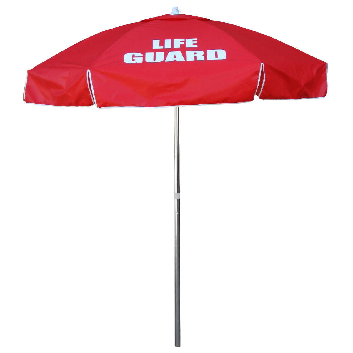 Kemp USA 6' Viny Umbrella with LIFE GUARD Logo - Red