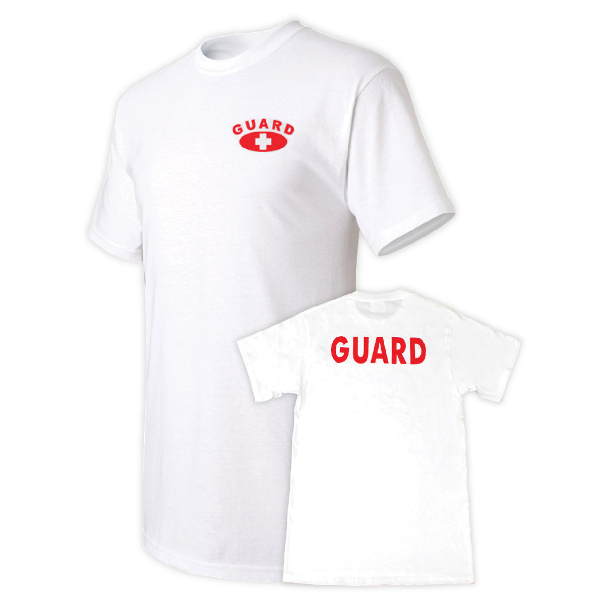 Kemp USA EMT T-Shirt - Kemp USA GUARD T-Shirt, White, 100% Cotton, Printed Front & Back, Size Large
