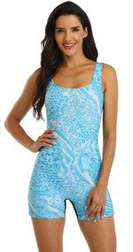 Adoretex Leopard Print Ladies Water Aerobics Unitard Swimsuit - 25 product image
