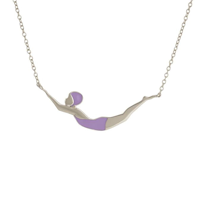 Custom enamel swimmer necklace image 16