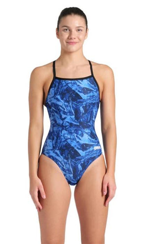 Arena Crackle Print MaxLife Eco Women's LightDrop Back 1-Piece - 25
