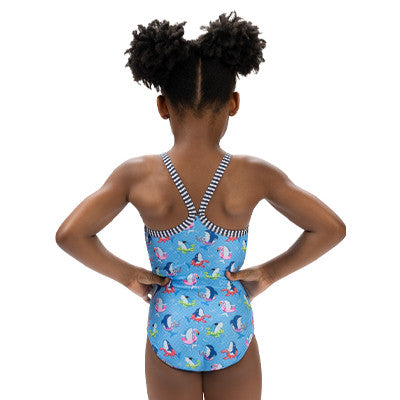 Dolfin Uglies Little Dolfin Girls' Fin Floats Print One Piece - 26