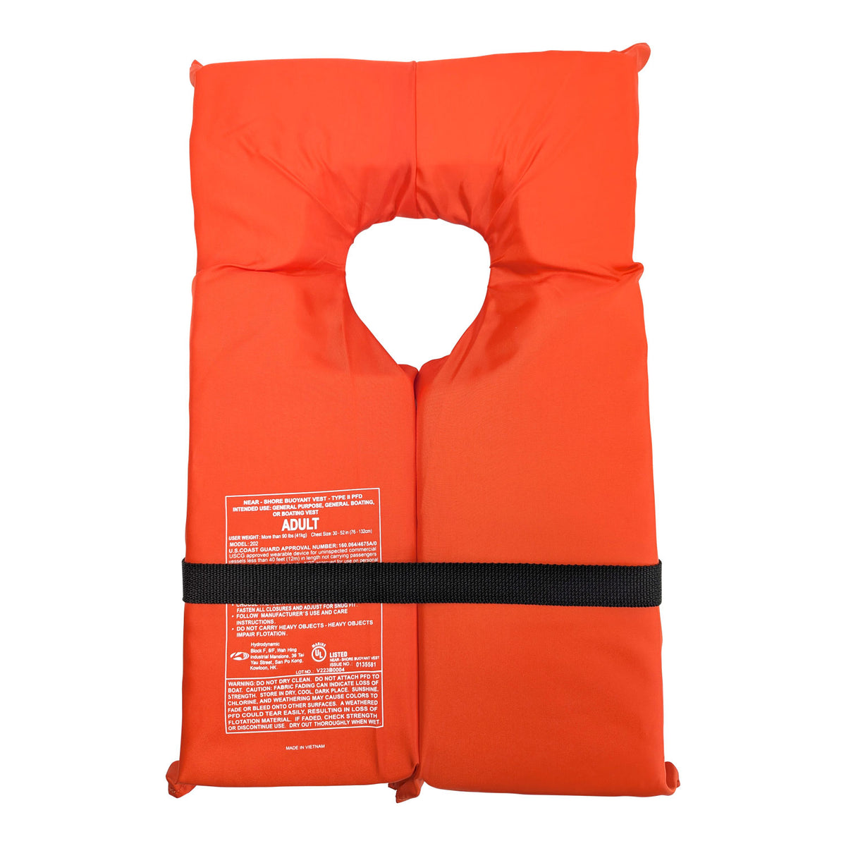 Kemp USA USGC Type II PFD Life Jackets, 4-Pack in Carry Case, Orange - Kemp USA USGC Type II PFD Life Jacket, Orange, Adult