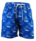 Adoretex Men's Sail Boat Printed 6" Inseam Beach Board Shorts - 25 product image