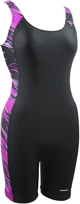 Adoretex Side Print Ladies Water Aerobics Unitard Boyleg Swimsuit - 25 product image 9