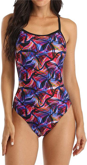 Adoretex Multi Print Female Thin Strap Fly Back 1-Piece - 25 product image