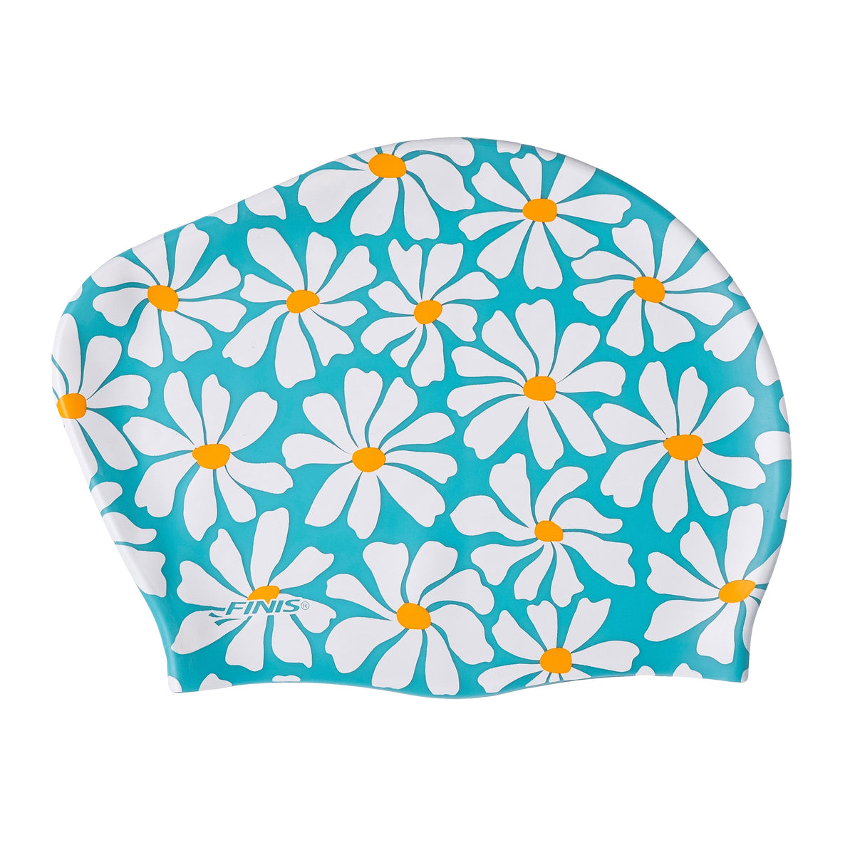 Long Hair Silicone Cap - Daisies