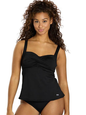 TYR Ladies Solid Twisted Bra Solid Tankini Top - 24 product image
