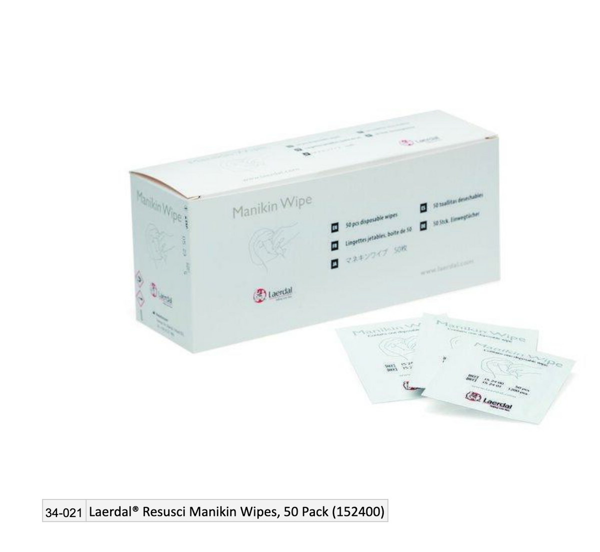 Laerdal® Resusci Manikin Wipes - 50 Pack (152400)