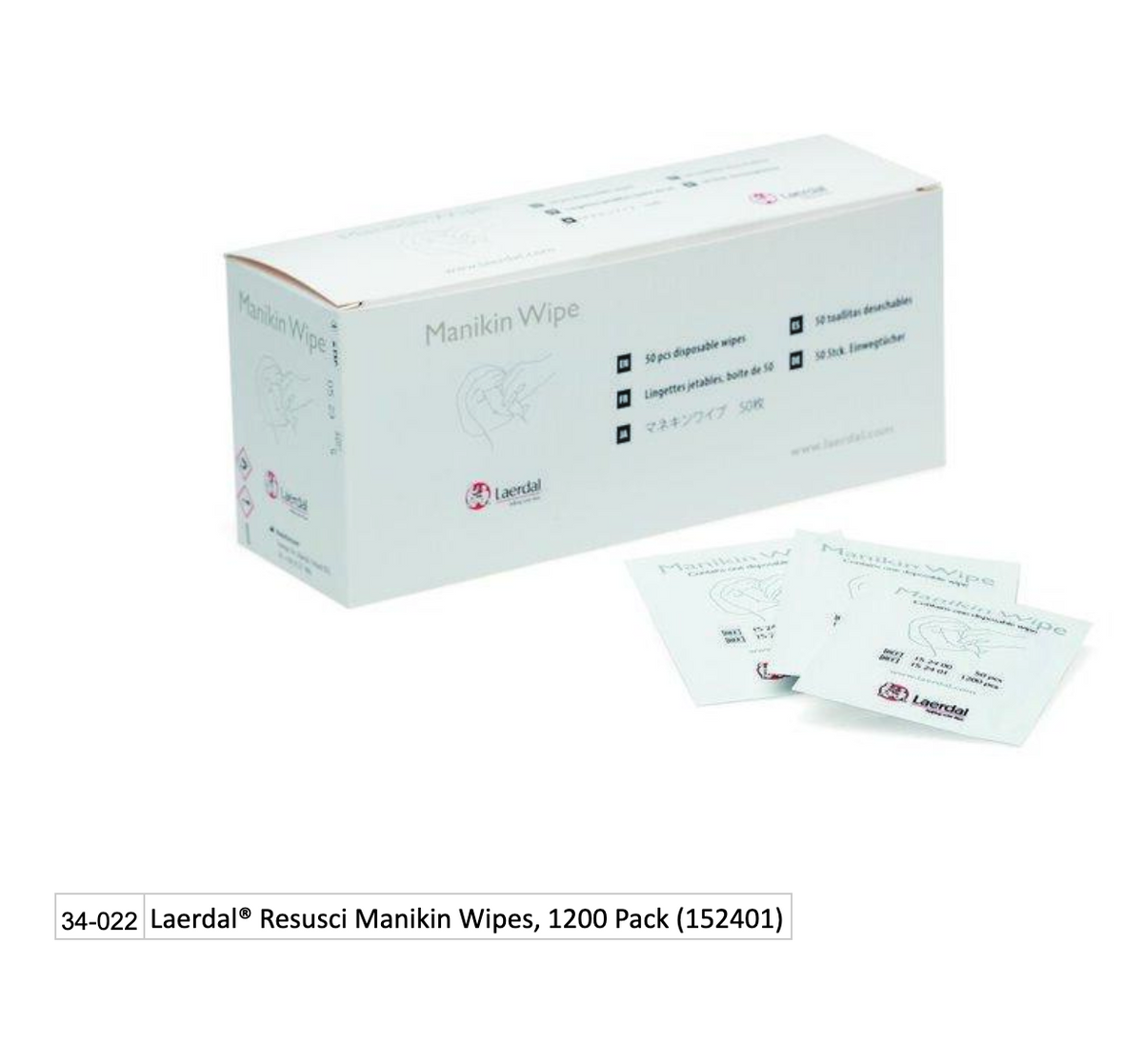 Laerdal® Resusci Manikin Wipes - 1200 Pack (152401)
