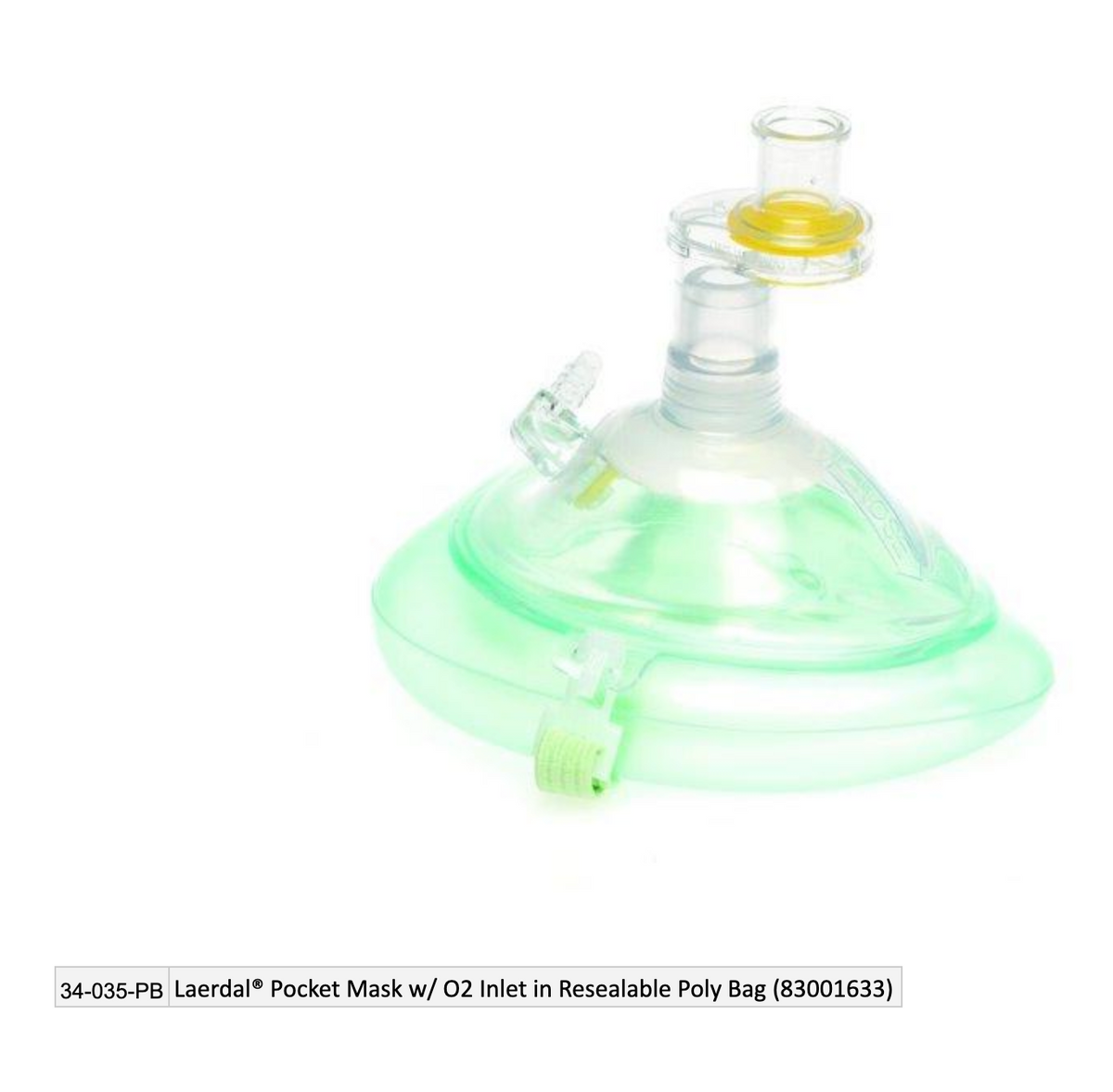 Laerdal® Pocket Mask w/ O2 Inlet in Resealable Poly Bag (83001633) - Default Title