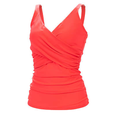 Women's Aquashape Coral Wrap Tankini Top - 27