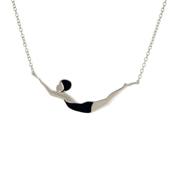 Custom enamel swimmer necklace image 14