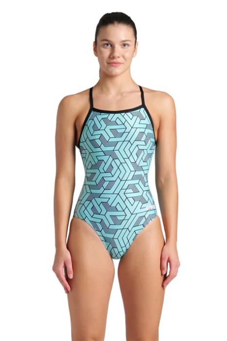Arena Escape Print MaxLife Women's Lightdrop Back 1-Piece Swimsuit- 25
