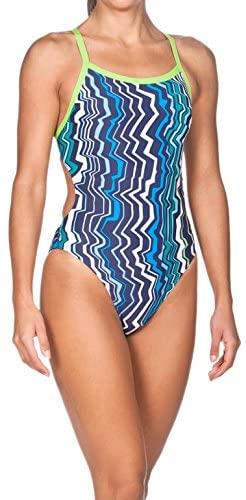 Arena Zig Zag Print MaxLife Light Drop Back Ladies One-Piece - 24