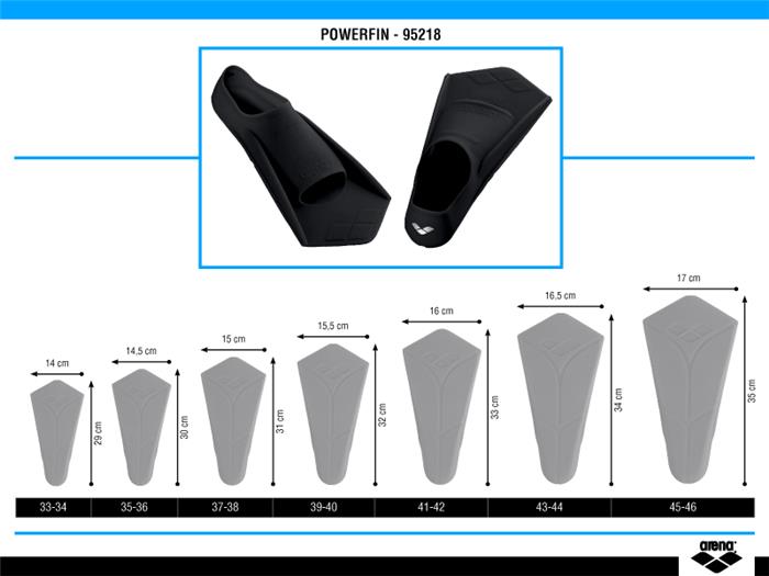 Arena Powerfin Short Training Fins - 26