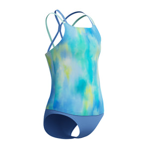 Speedo Print Strappy Tankini SET - PERIWINKLE BLUE