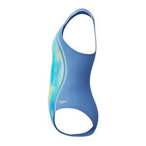 Speedo Print Sport Splice ONE Piece - PERIWINKLE BLUE