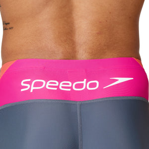 Speedo Splice Beachstar Sqaure LEG - GREY LEAD/TOP CORAL
