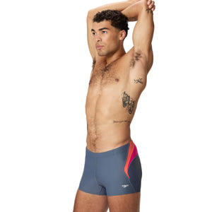 Speedo Splice Beachstar Sqaure LEG - GREY LEAD/TOP CORAL