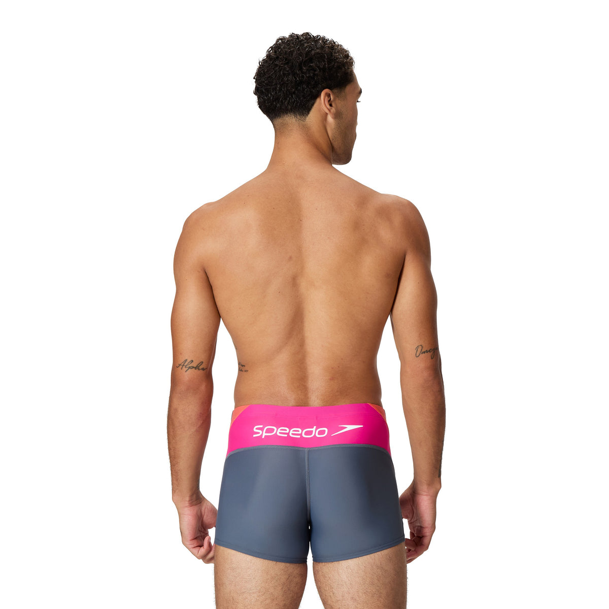 Speedo Splice Beachstar Sqaure LEG - GREY LEAD/TOP CORAL