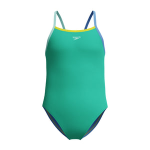 Speedo Solid Propel BACK ONE Piece - MARINE GREEN