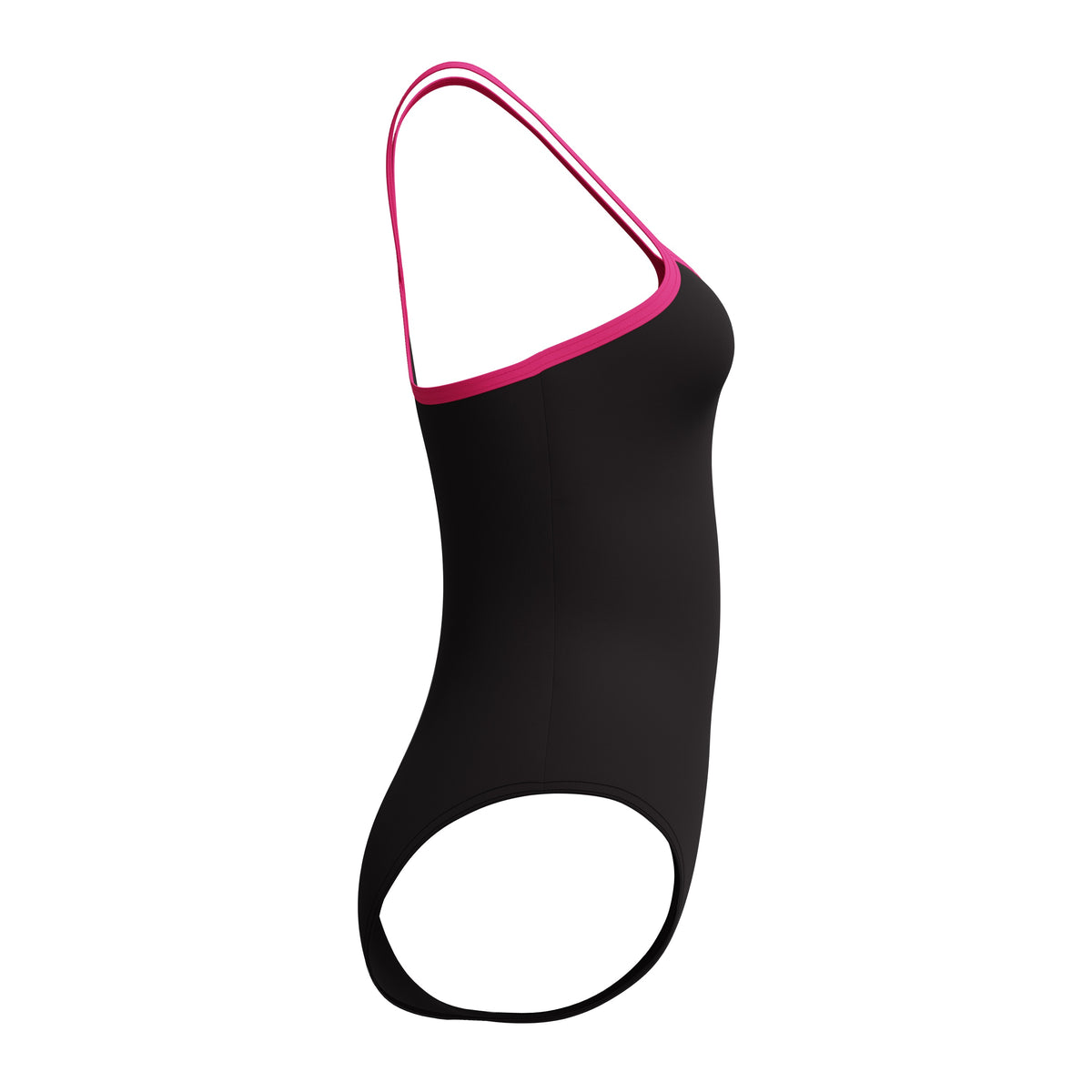 Speedo Solid Closed BACK Hydrobra ONE Piece - ANTHRACITE/MARGARITA PINK