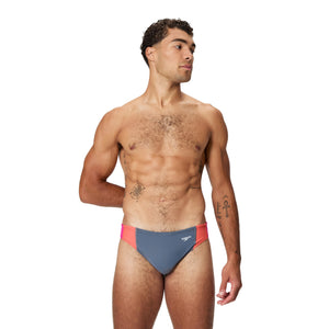 Speedo Colorblock Beachstar Brief 2 INCH - GREY LEAD/TROP CORAL