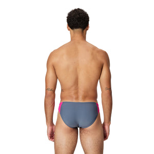 Speedo Colorblock Beachstar Brief 2 INCH - GREY LEAD/TROP CORAL