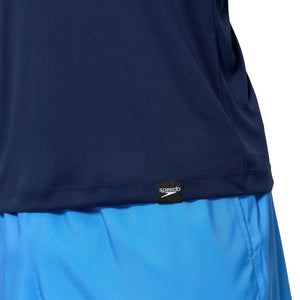 Speedo LONG Sleeve Graphic SWIM Shirt - PEACOAT/RED