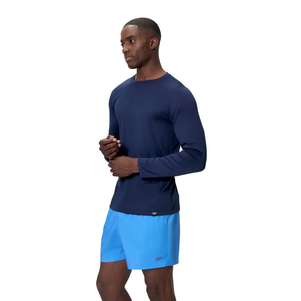 Speedo LONG Sleeve Graphic SWIM Shirt - PEACOAT/RED