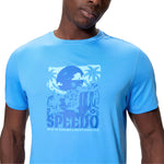 Speedo Short Sleeve Graphic SWIM Shirt - PERIWINKLE