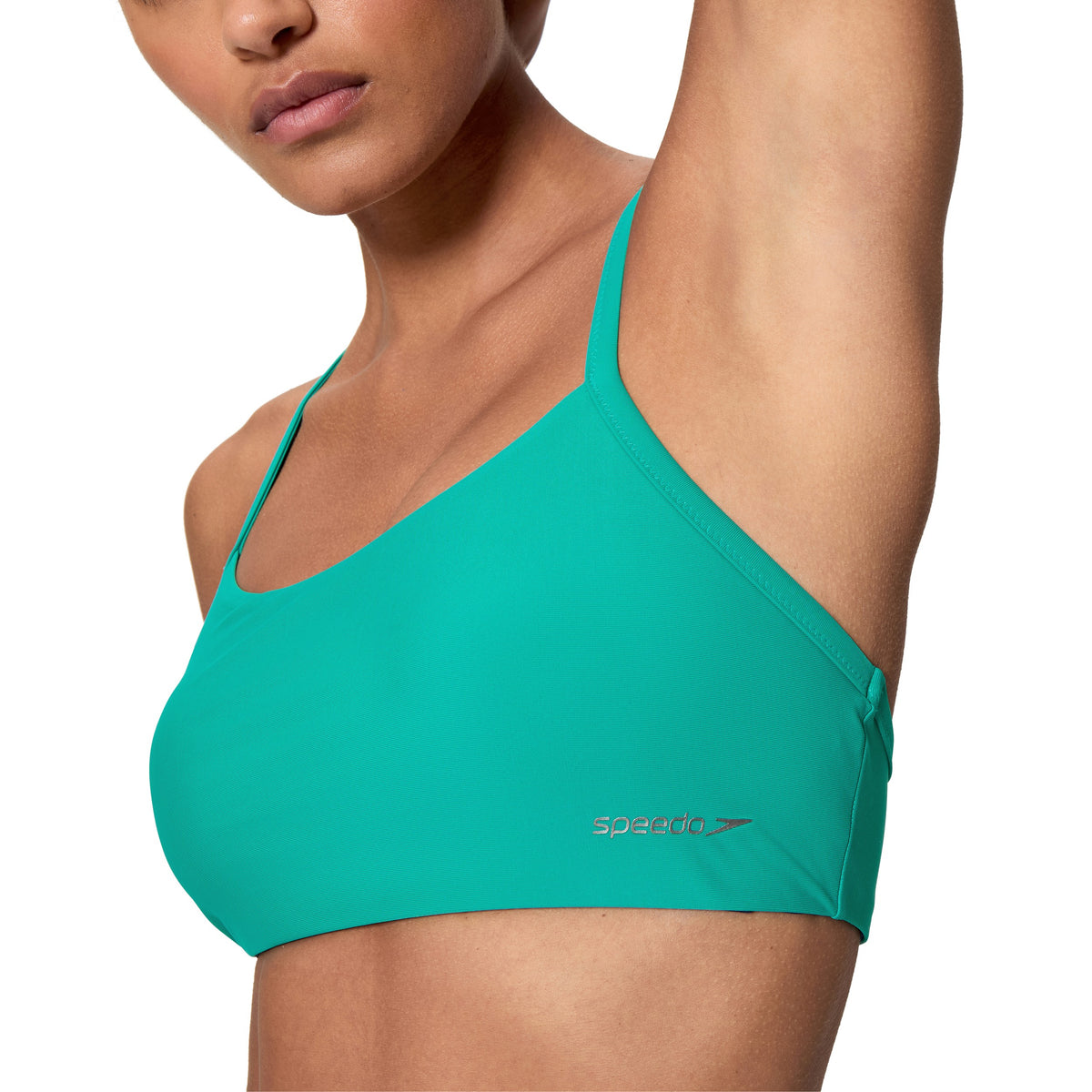 Speedo Solid Racerback Bikini TOP - PEACOCK TEAL