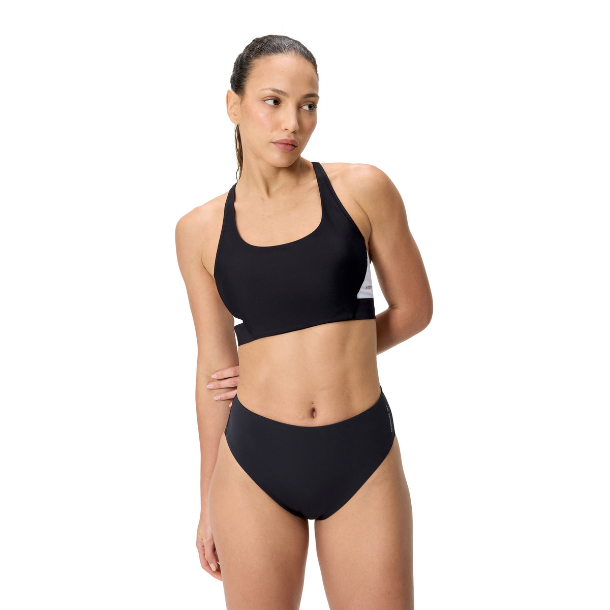 Speedo Colorblock Bikini TOP - ANTHRACITE/WHITE