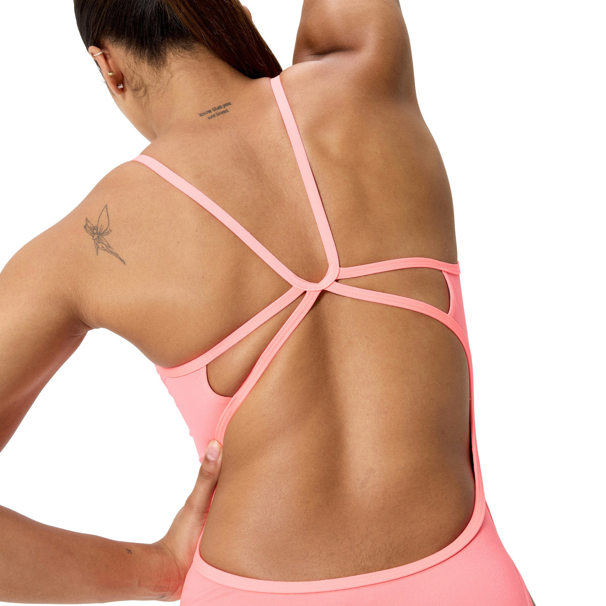 Speedo Female Solid WEB BACK - NEON MELON