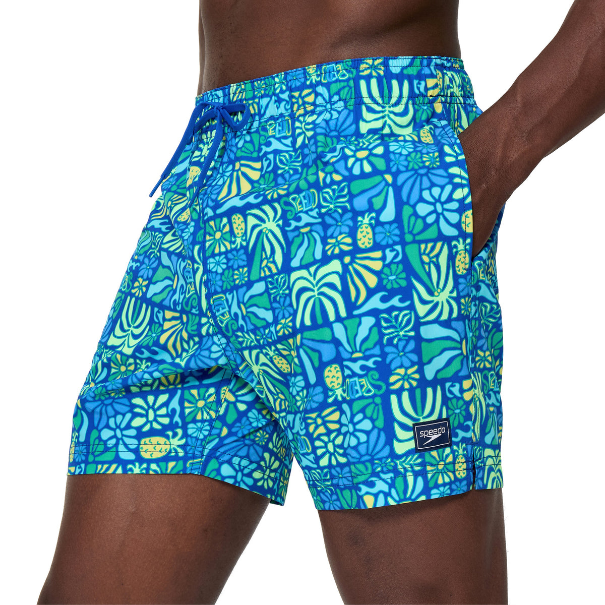 Speedo Print Redondo EDGE Volley 16 INCH - DEEP SAPPHIRE/ANGELIC BLUE