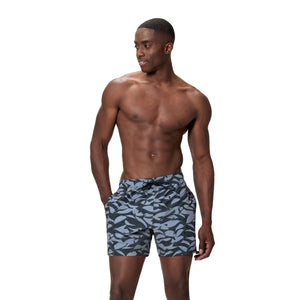Speedo Print Redondo EDGE Volley 16 INCH - ANTHRACITE/GREY LEAD