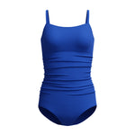 Speedo Adjustable Solid Shirred ONE Piece - DEEP SAPPHIRE
