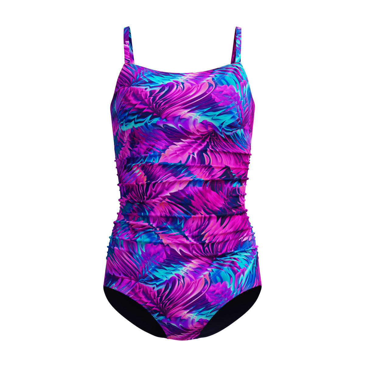 Speedo Adjustable Print Shirred ONE Piece - PEACOAT/MARGARITA PINK