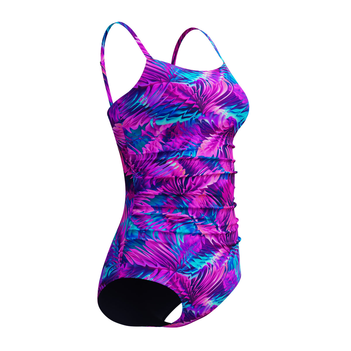 Speedo Adjustable Print Shirred ONE Piece - PEACOAT/MARGARITA PINK