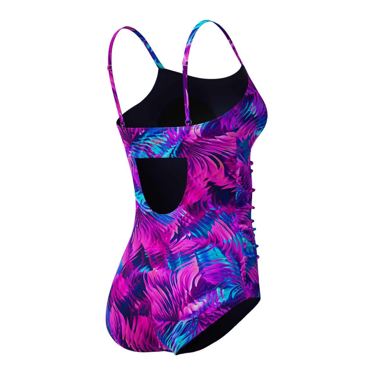 Speedo Adjustable Print Shirred ONE Piece - PEACOAT/MARGARITA PINK
